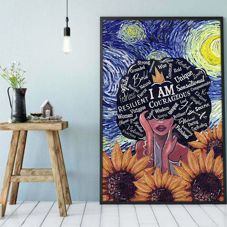 Black African American Canvas Art Attractive Black Power Poster Art Print African Woman African Men Appealing Canvas For The Wall