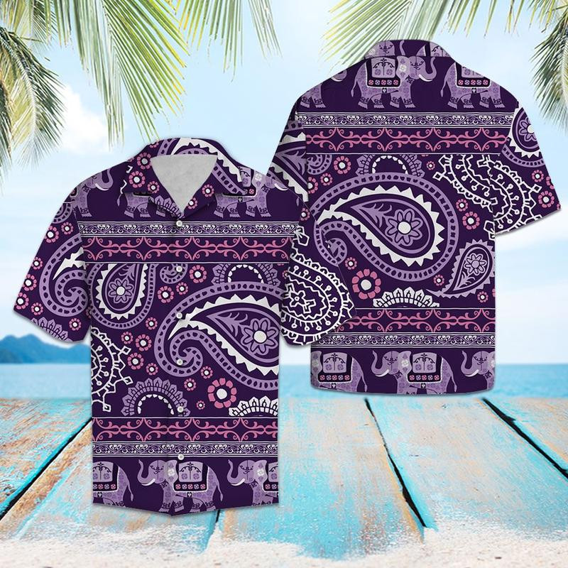 Psychedelic Elephant Hawaii Shirt Unisex Adult Ha65265