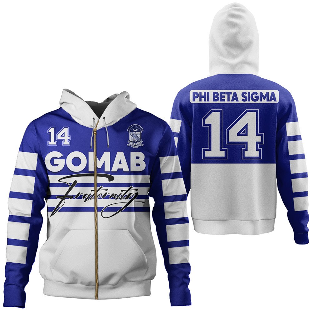 Fraternity Hoodie – Phi Beta Sigma Sporty Premium Zip Hoodie