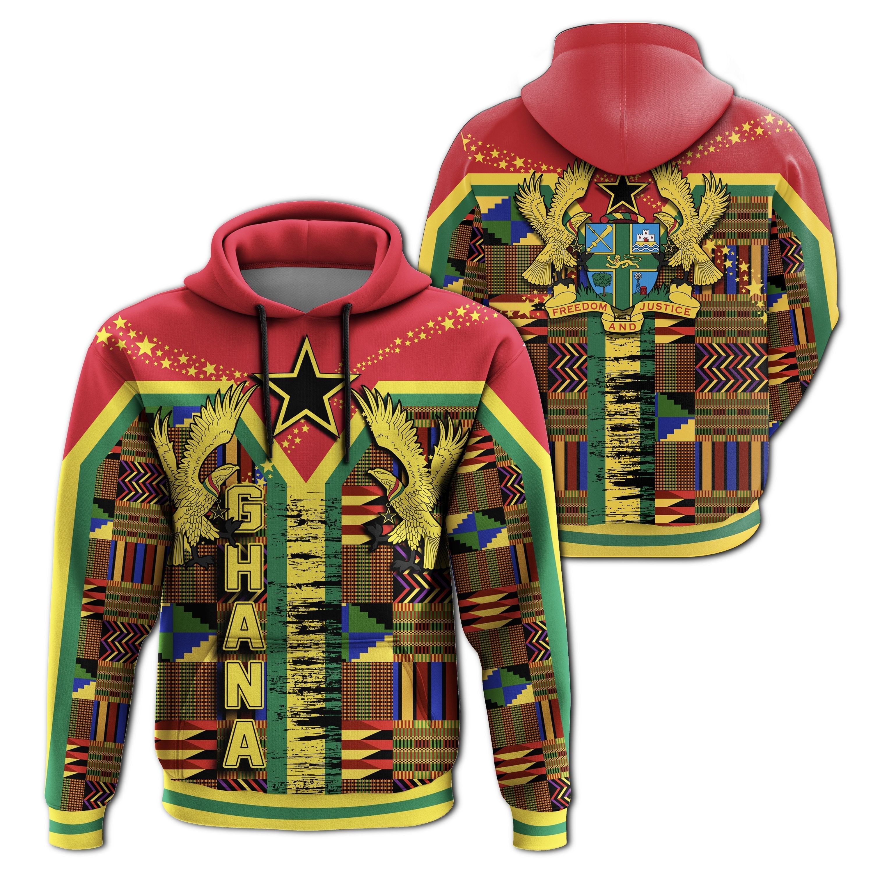 Greek Life Hoodie – Ghana Kente Style Pullover Hoodie