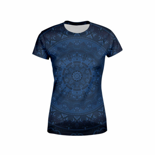 Big Elephants Mandala – Blue Women’S T-Shirt