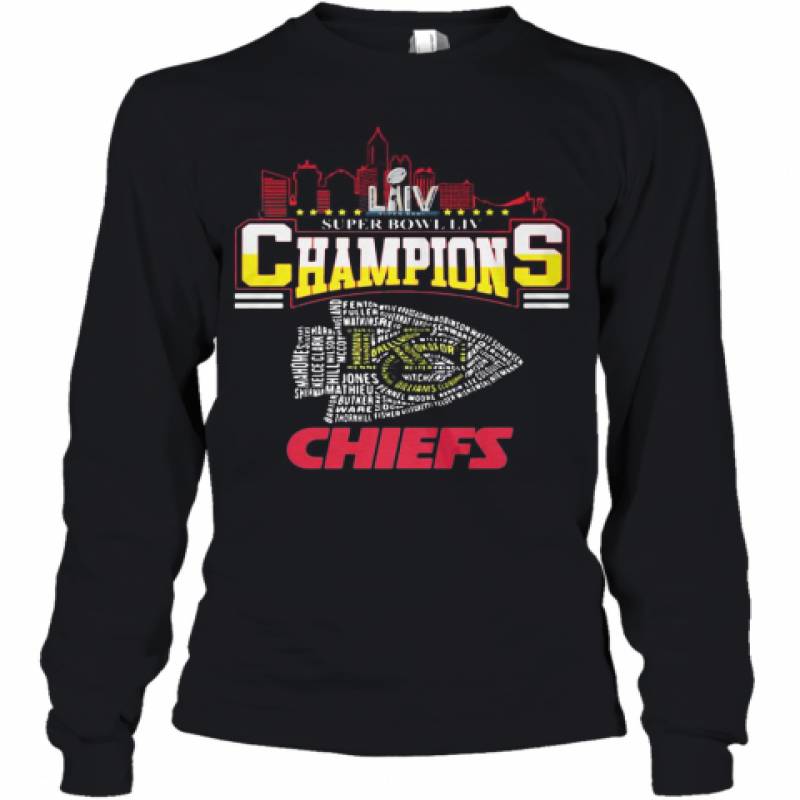 Super Liv Bowl Champios Kansas City Chiefs Football Team Youth Long Sleeve