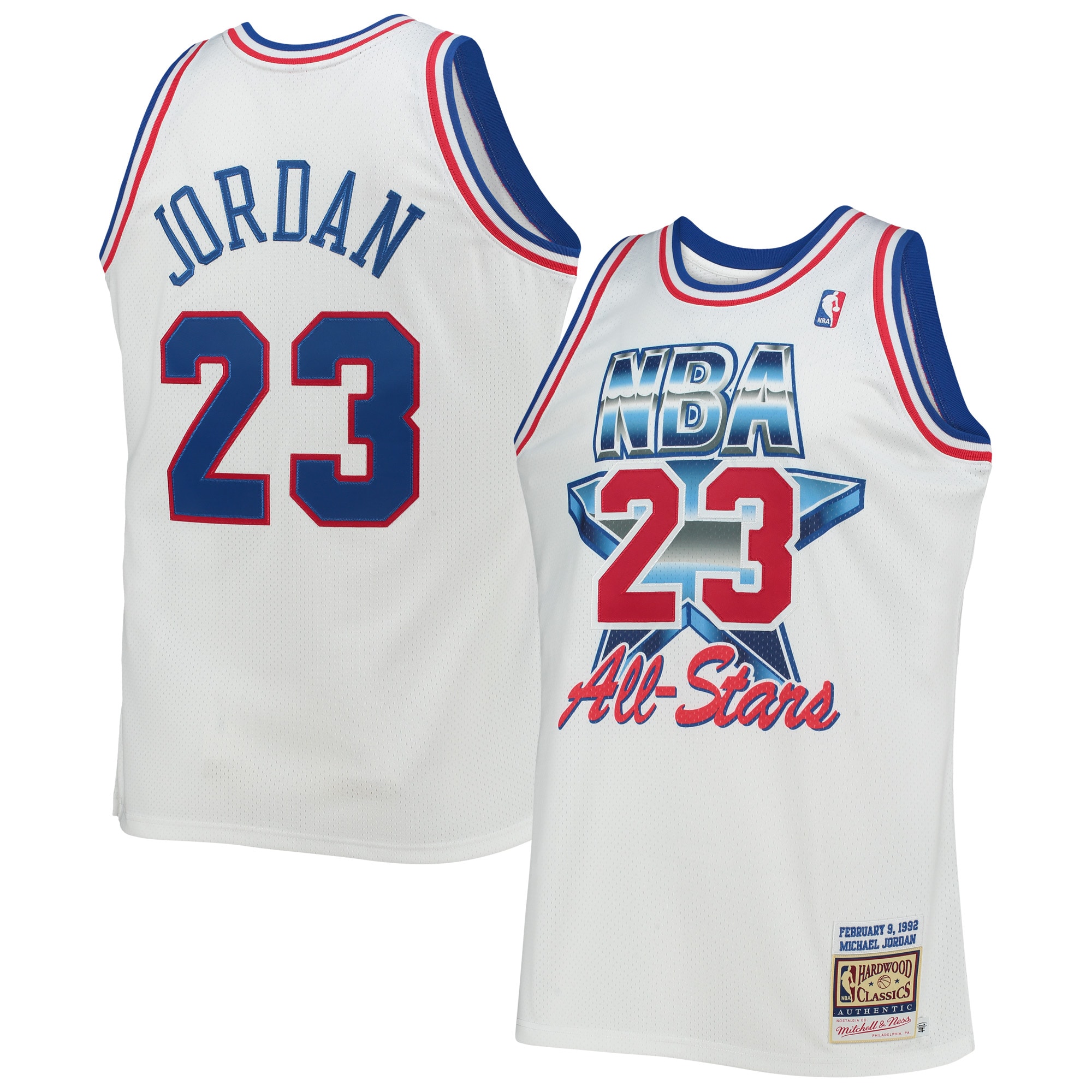 Michael Jordan Eastern Conference Mitchell & Ness Hardwood Classics 1992 NBA All-Star Game Authentic Jersey – White