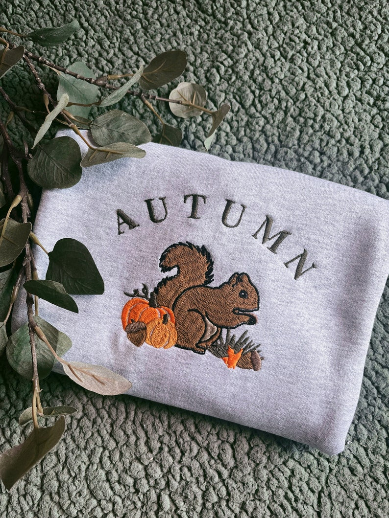 Animal Autumn Pumpkins Halloween Embroidered Sweatshirt 2D Crewneck Sweatshirt All Over Print Sweatshirt For Women Sweatshirt For Men Sws4309