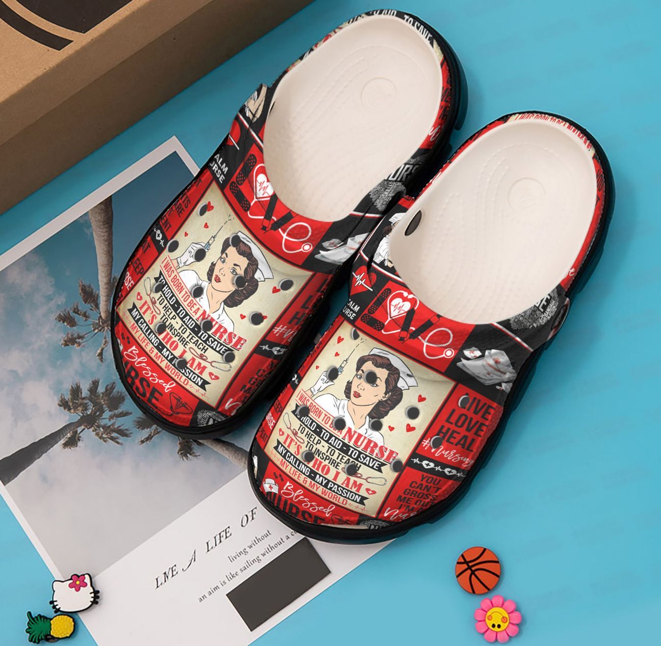 Nurse Personalized Clog, Custom Name, Text, Color, Number Fashion Style For Women, Men, Kid, Print 3D Live Love Heal