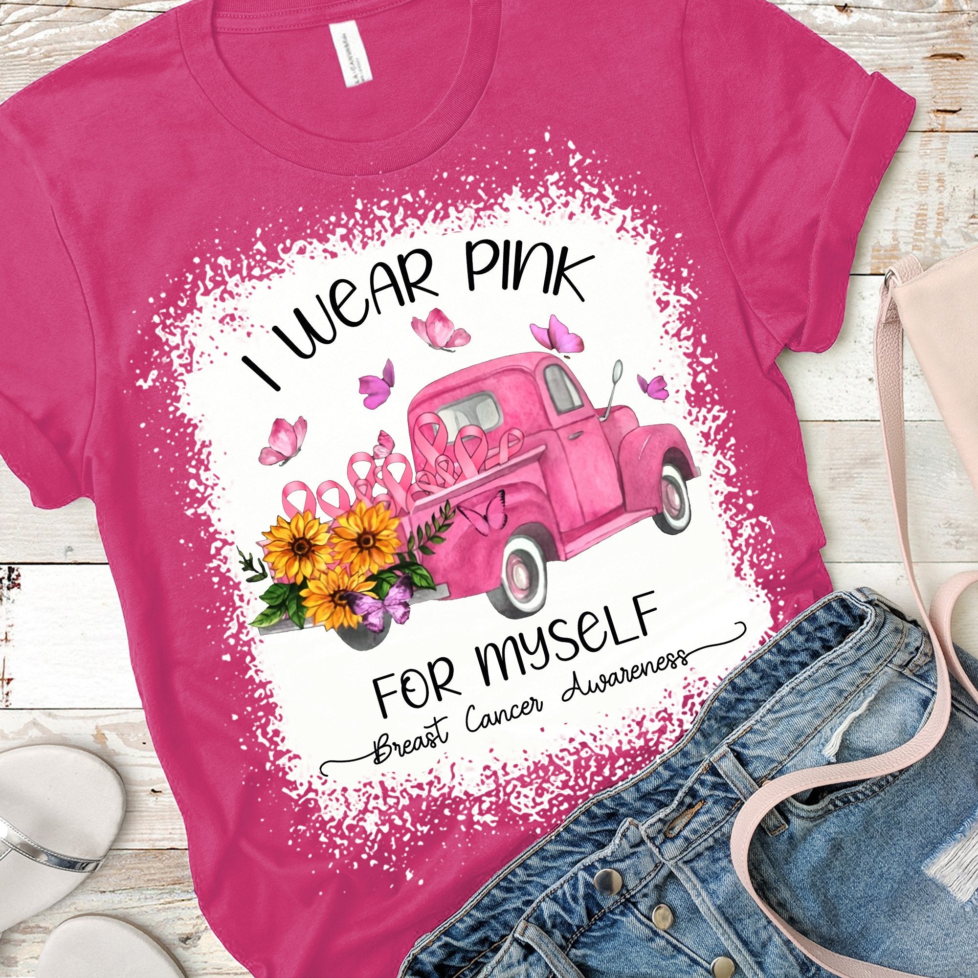 Breast Cancer Shirt I Wear Pink For Myself T-Shirt