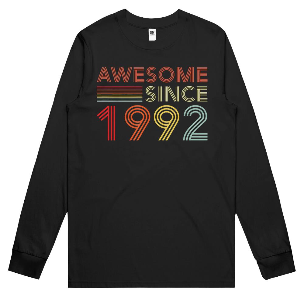 30 Birthday Decorations Men Women 1992 Bday 30Th Birthday Long Sleeve T Shirts