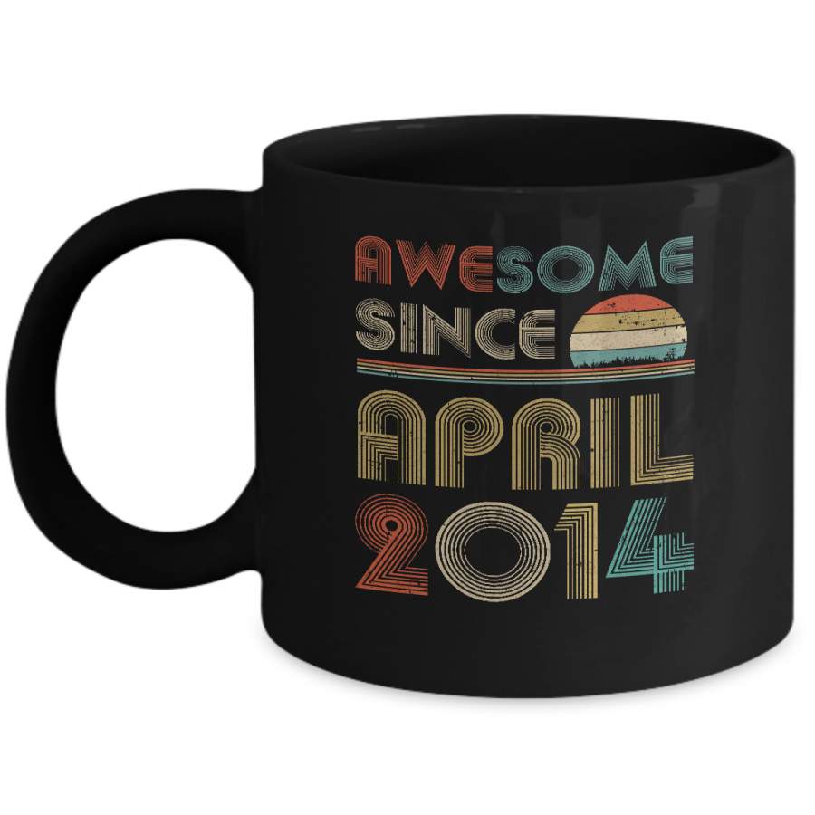 Awesome Since April 2014 Vintage 6th Birthday Gifts Mug