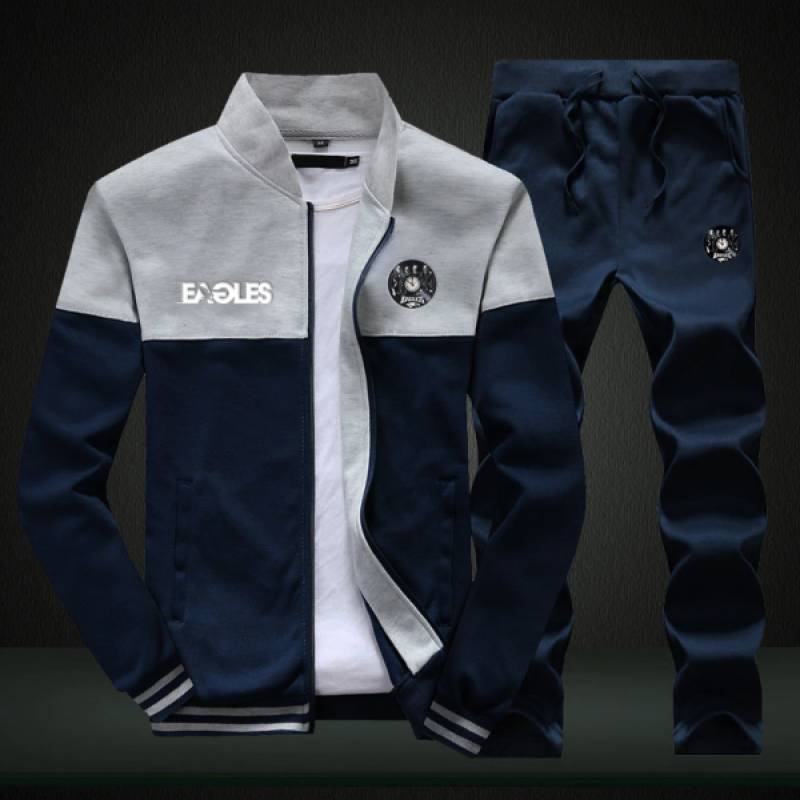 Eagles Sweatshirt +Sweatpants Mens Clothing 2 Pieces Sets Slim Tracksuit