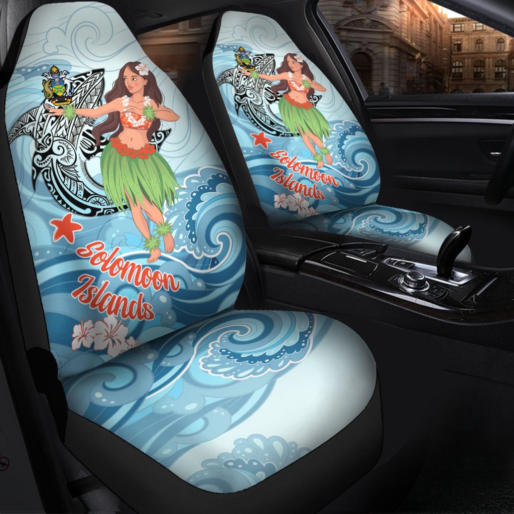 Solomon Islands Car Seat Cover – Polynesian Girls With Shark – BN01