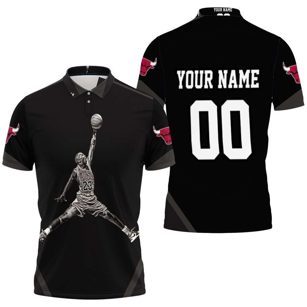 Chicago Bulls Michael Jordan Legend Air Slam Dunk Personalized Polo Shirt