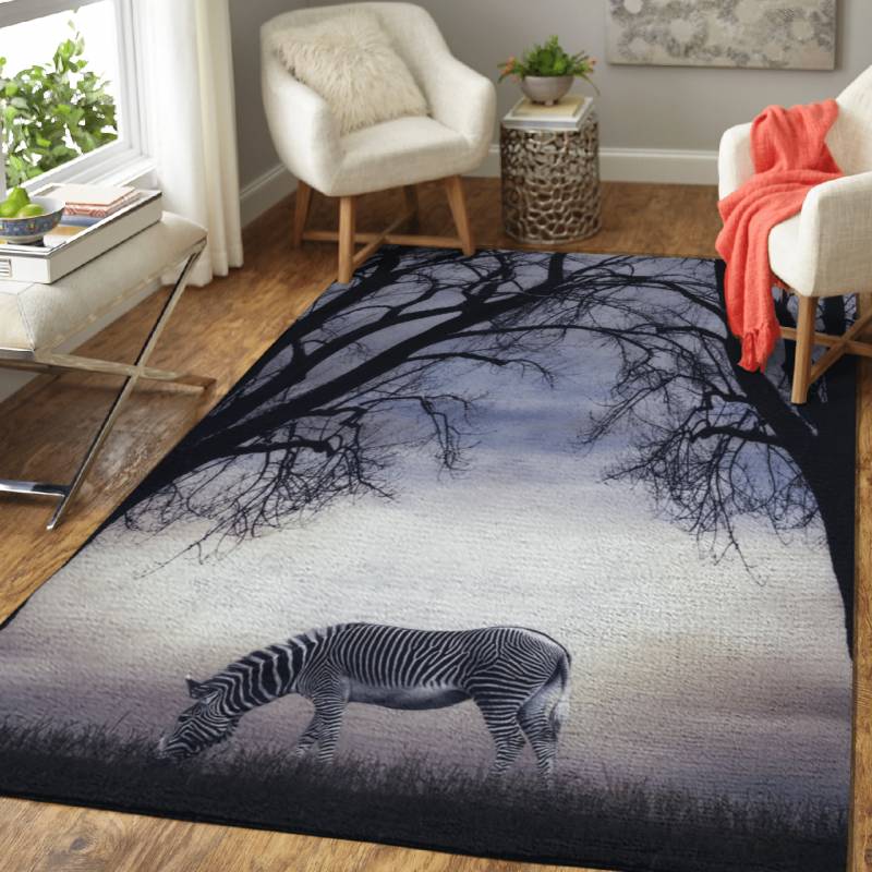 grazing zebra – Animals Area Rug Carpet