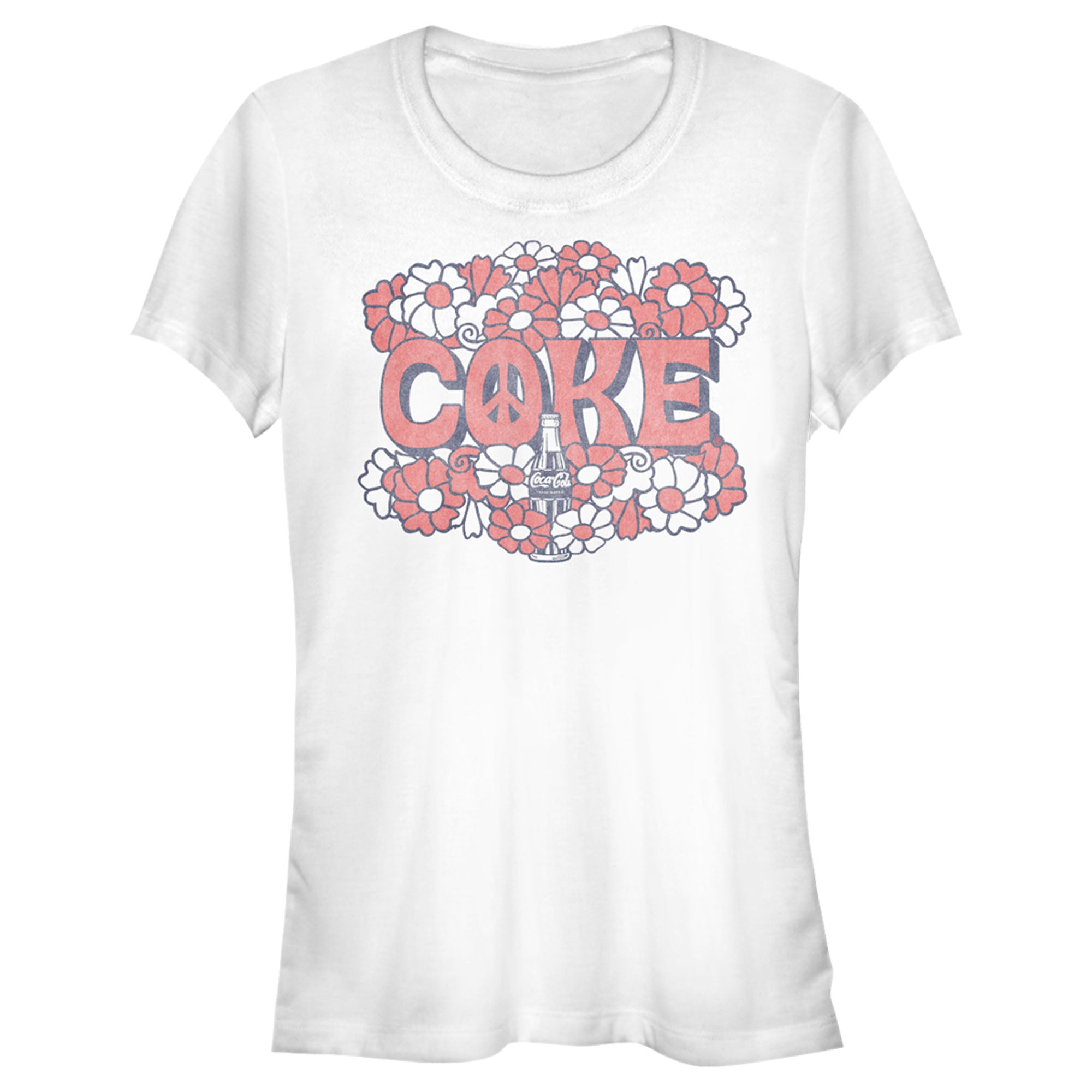 Coca Cola Junior’S Unity Floral Logo  T-Shirt