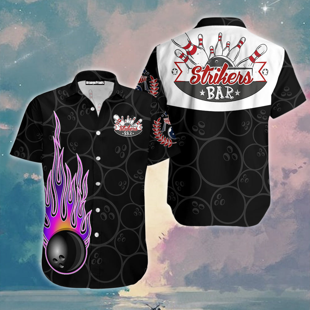 Bowling In Fire Aloha Hawaii Shirts For Men Women Ha37899