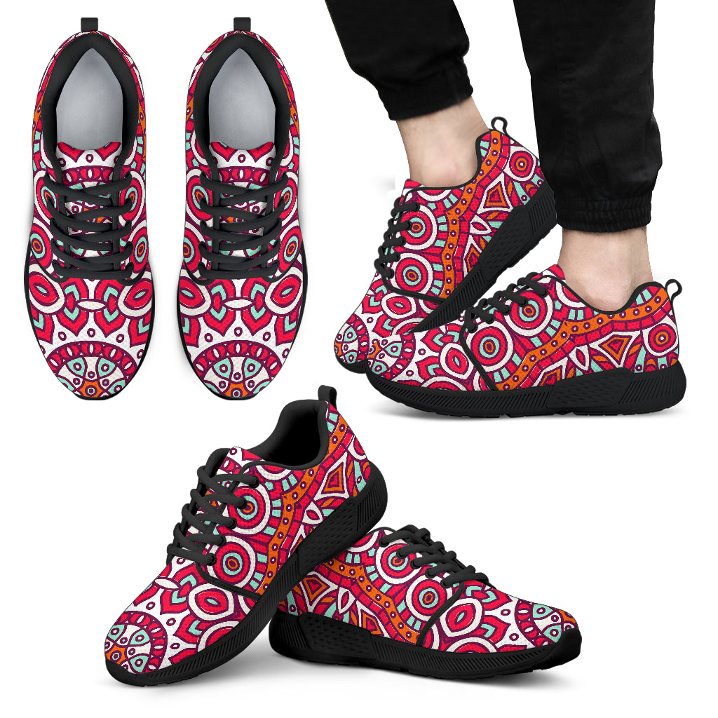 Vintage Indian Mandala Print Men’S Athletic Shoes