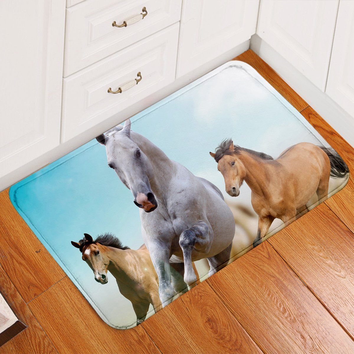 3D Horse Running Printed Doormat Home Decor