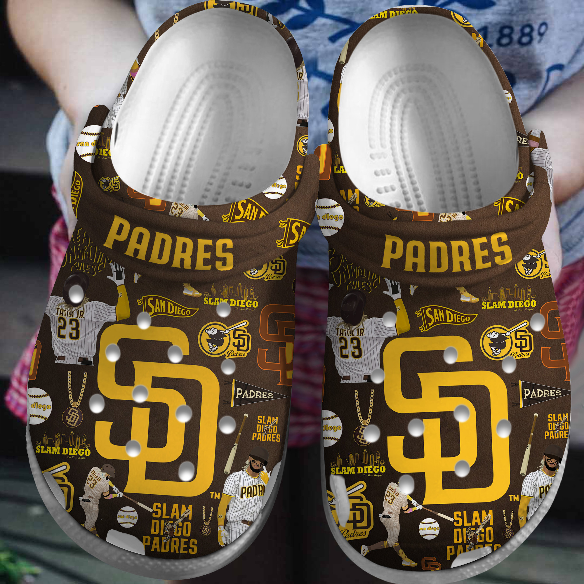 San Diego Padres MLB Sport Crocs Crocband Clogs Shoes Comfortable For Men Women and Kids