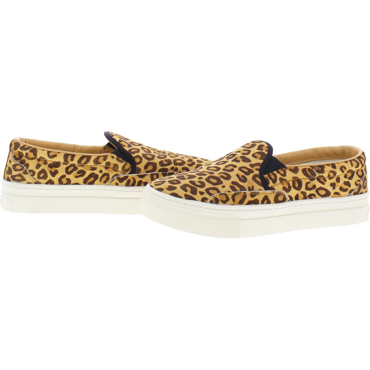 Bondi Womens Calf Hair Leopard Print Fashion Sneakers