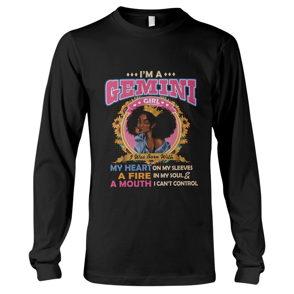 Black Queen Im A Gemini Girl Ez13 1609 Long Sleeve T-Shirt