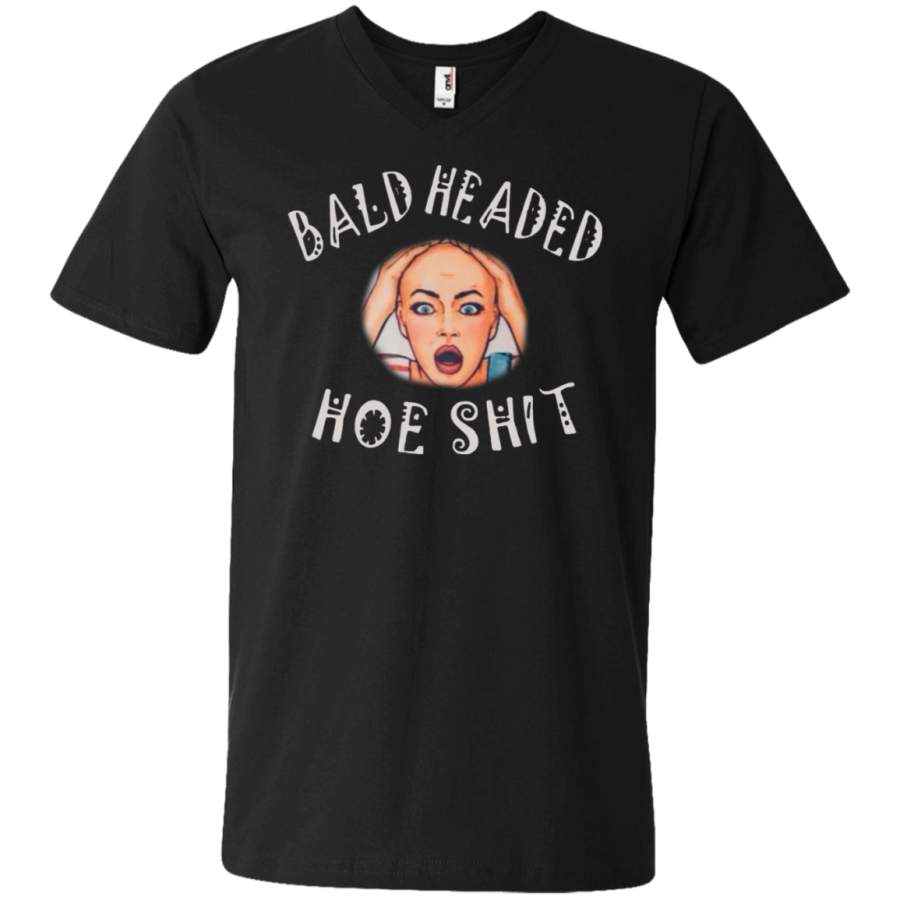 AGR Bald heahed hoe shit color Unisex V-neck