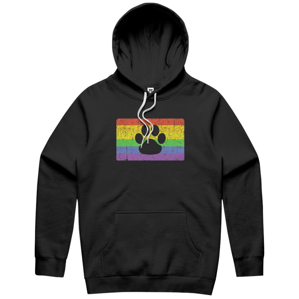 Gay Furry Pride Fandom Paw Rainbow Lgbt Flag Hoodie