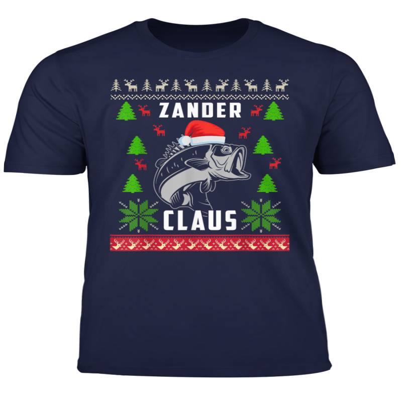 Ugly Christmas Zander Claus Angler Angeln Xmas Geschenk T Shirt