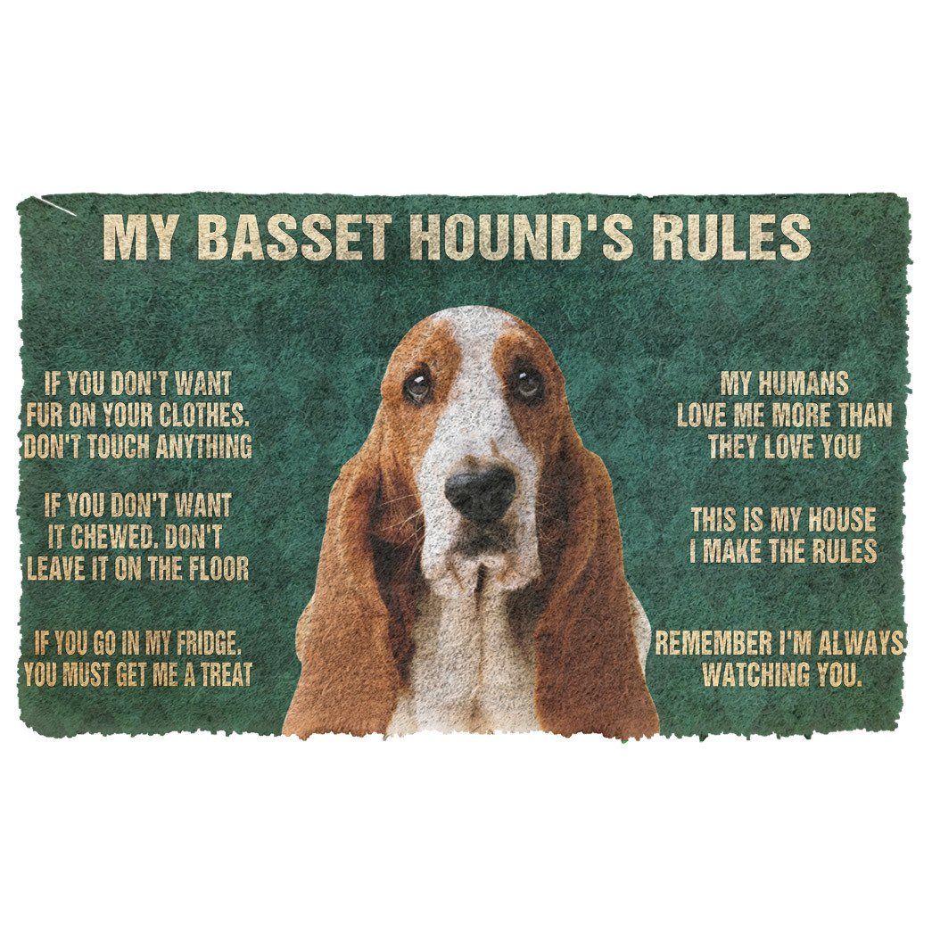 Gearhuman 3D My Basset Hound’s Rules Doormat