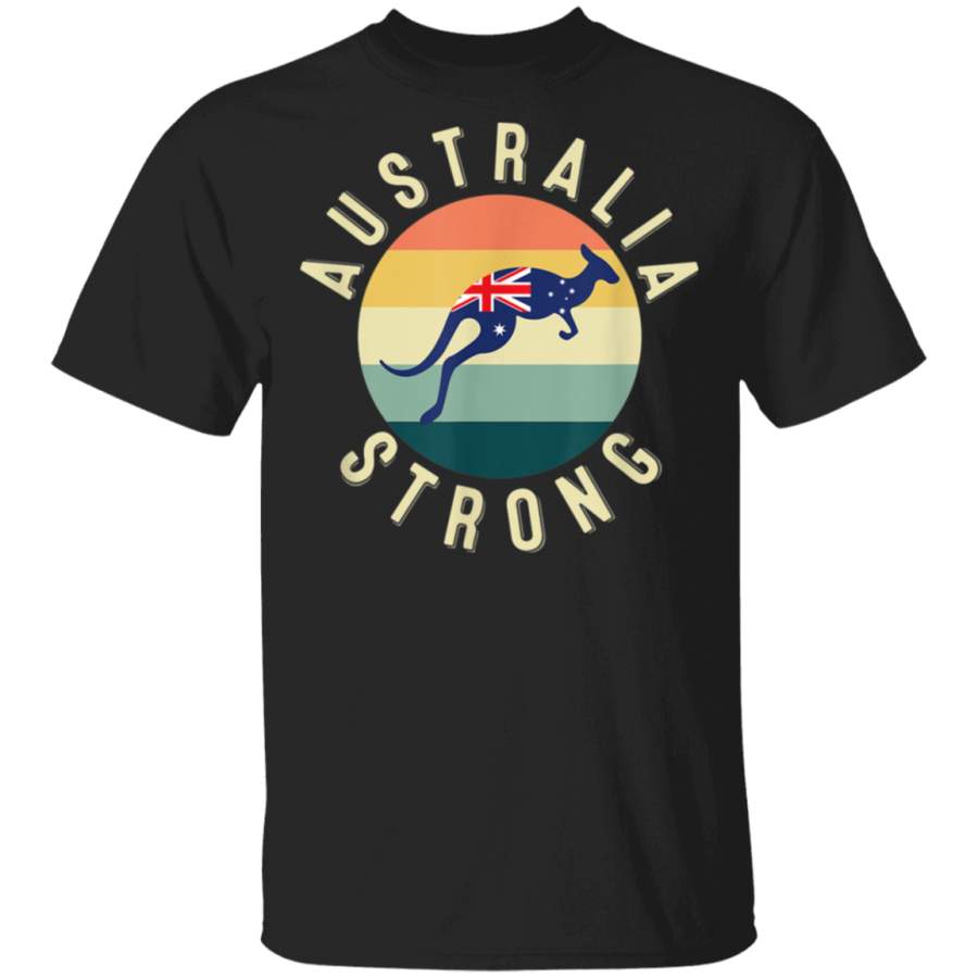 Australia Strong Kangaroo Retro Graphic T-Shirt