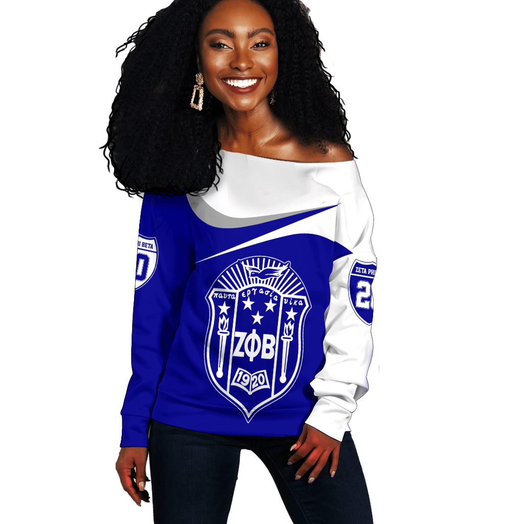 Wonder Print Shop Sweatshirt – Zeta Phi Beta Curve Style Offshoulder Lt10