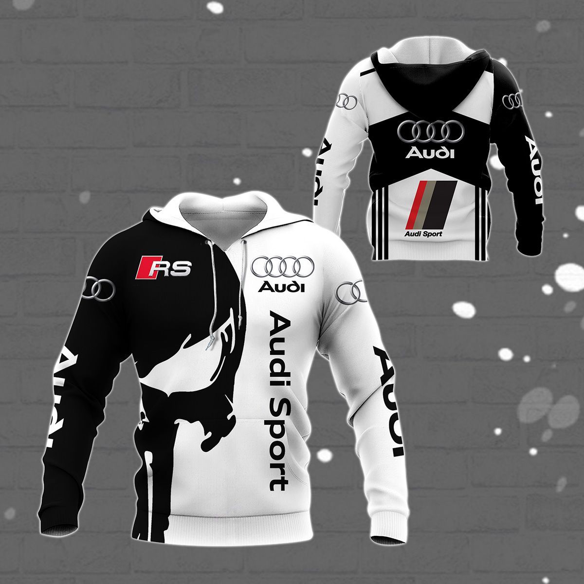 3D All Over Printed Audi RS BDA-HL Shirts Ver2 (White)