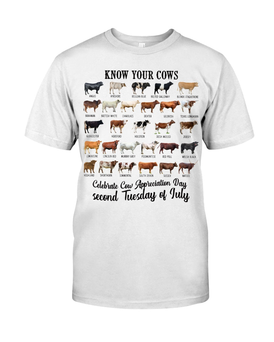 Know Your Cows Amazing Gift For Friends Standard/Premium T-Shirt