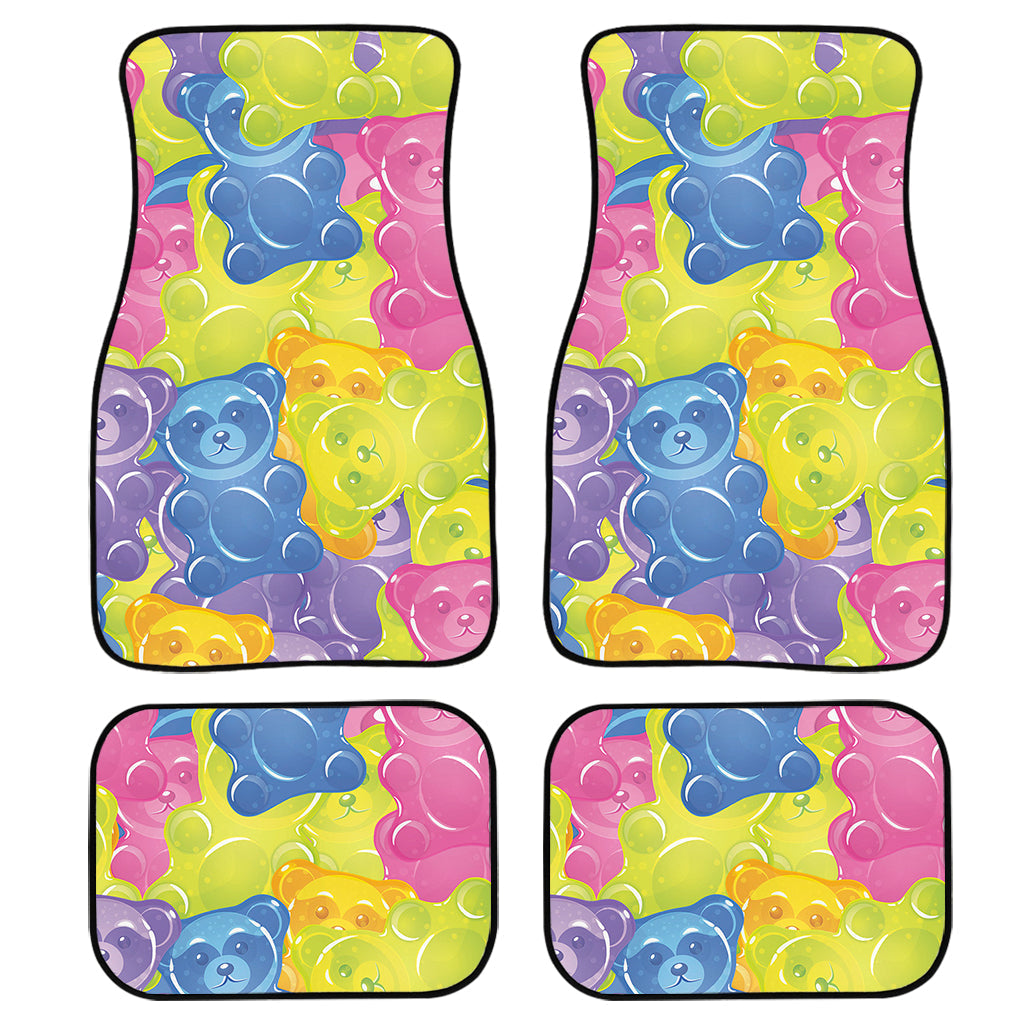 Colorful Gummy Bear Print Front And Back Car Floor Mats, Front Car Mat