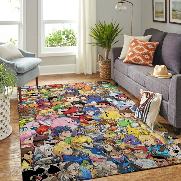 The 20 Rug Super Mario, Anime Area Rug 01, Gaming Floor Decor