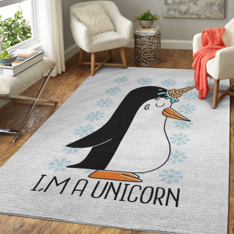 Penguin unicorn – Animals Area Rug Carpet