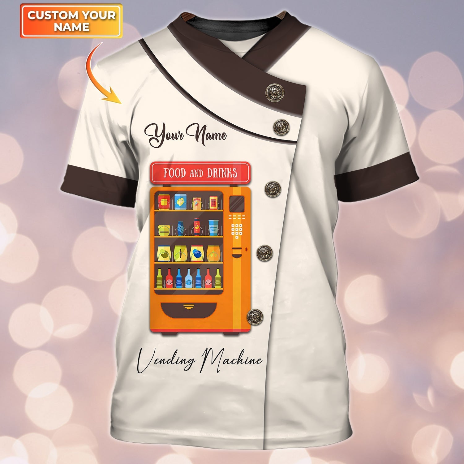 Custom Funny Vending Machine 3D Tshirt Tad