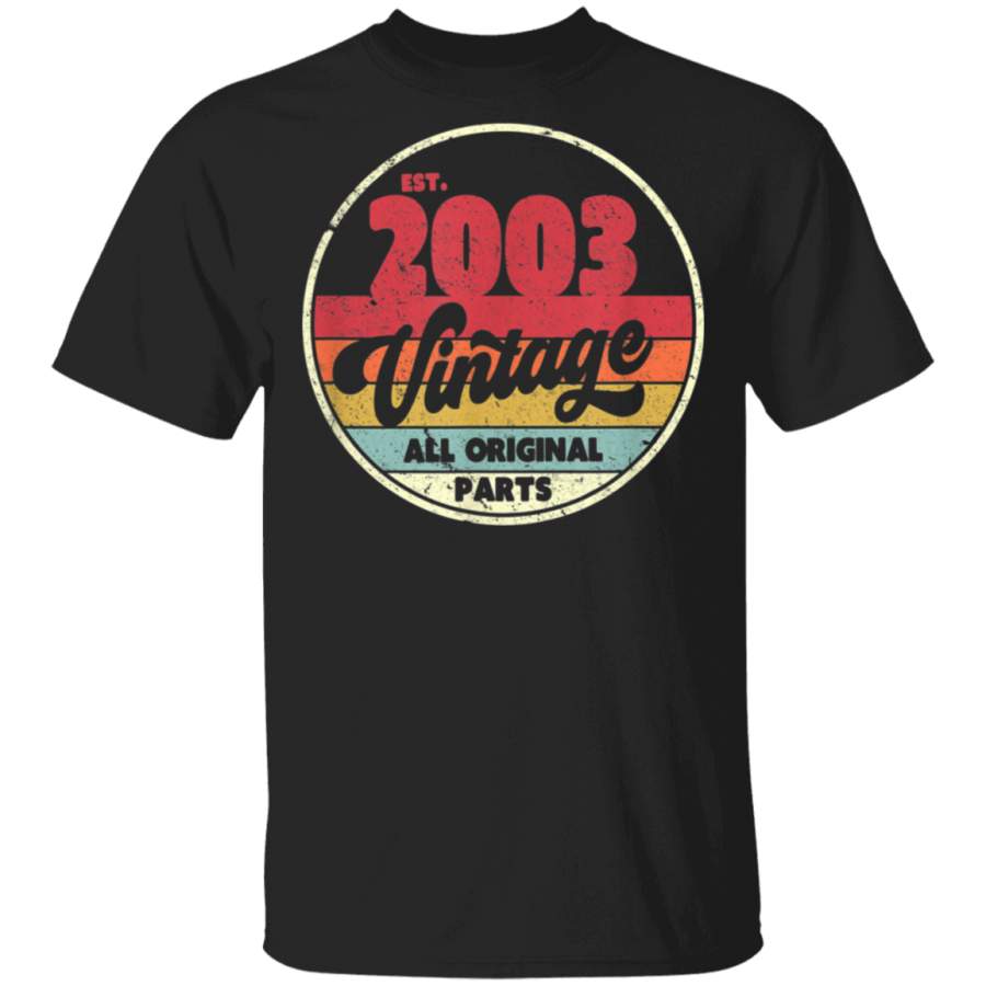 2003 Vintage Shirt Birthday Gift Tee Retro Style TShirt father’s day t shirts