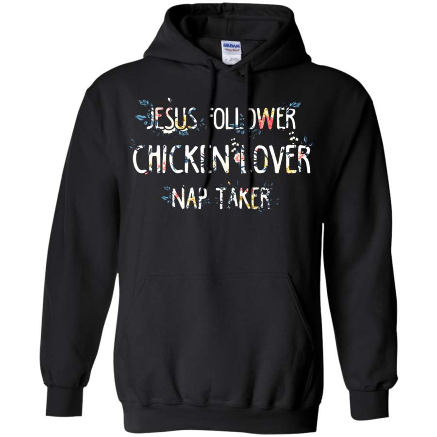 AGR Jesus Follower Chick Lover Nap Taker Flower Patterns Hoodie