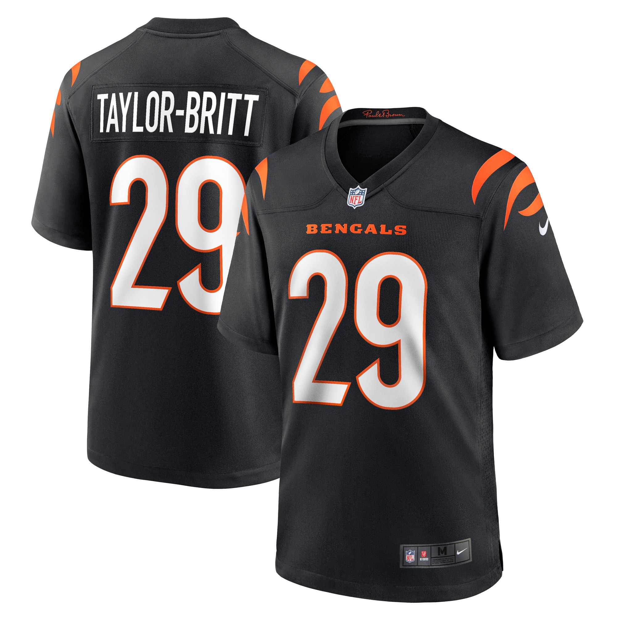 Cam Taylor-Britt Cincinnati Bengals Game Player Jersey – Black