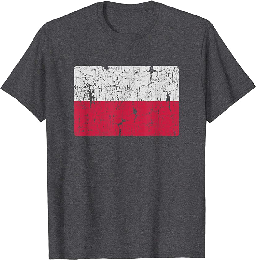 Vintage Poland Flag Retro Polish Men Women Kid Souvenir Gift T-Shirt