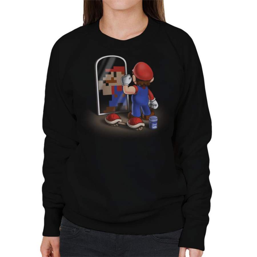 Super Mario Get In Shape Pixel Women’s Sweatshirt