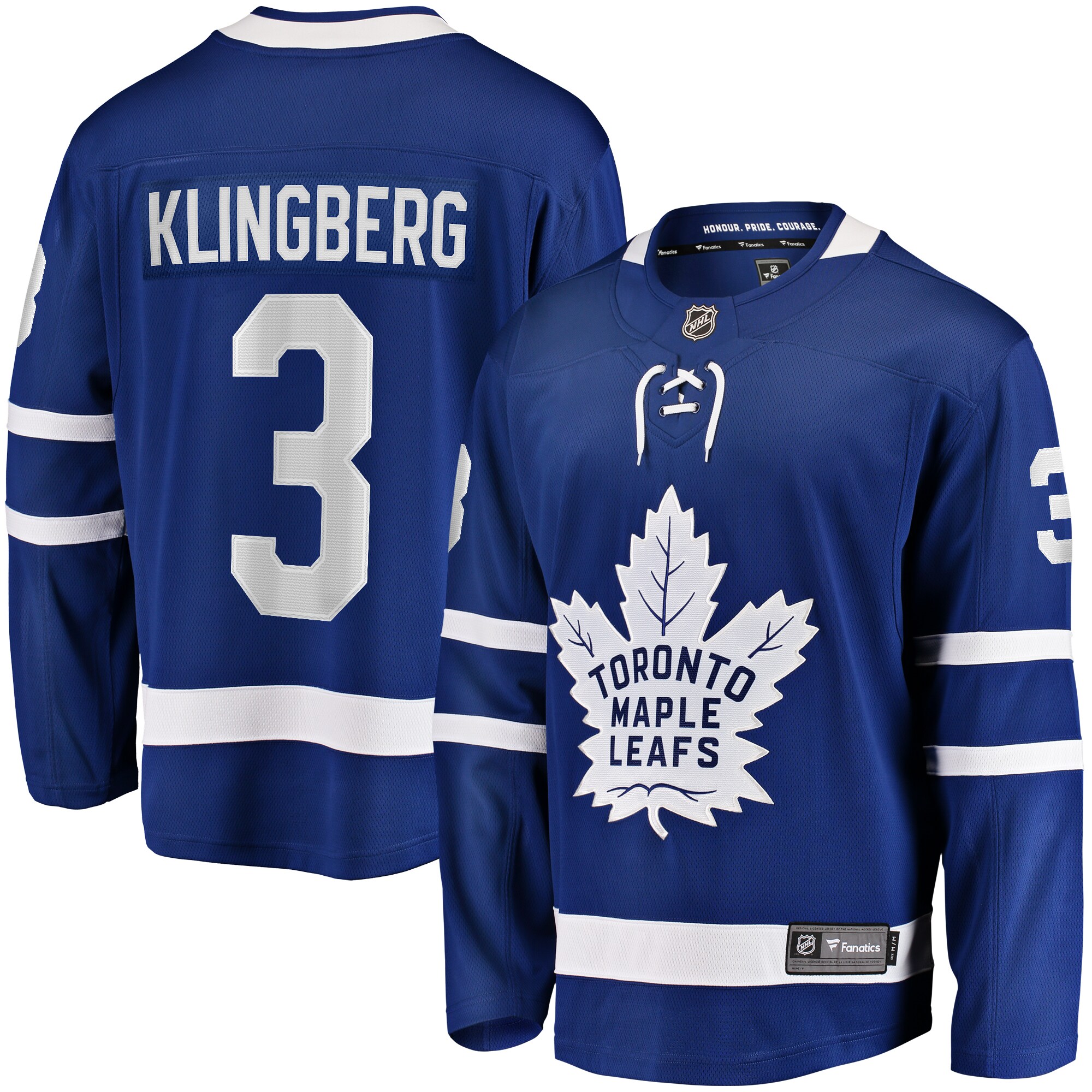 Men's Toronto Maple Leafs John Klingberg Blue Home Breakaway Jersey