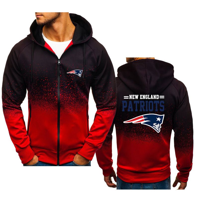 New England Patriots Men’s Gradient Zip Performance Fleece Hoodie