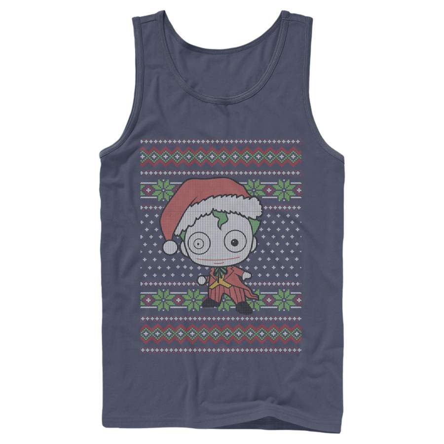 Batman Men’s Ugly Christmas Chibi Joker  Tank Top