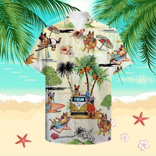 Beach Vacation German Shepherd Hawaii Shirt For Men Women Adult Ha12878