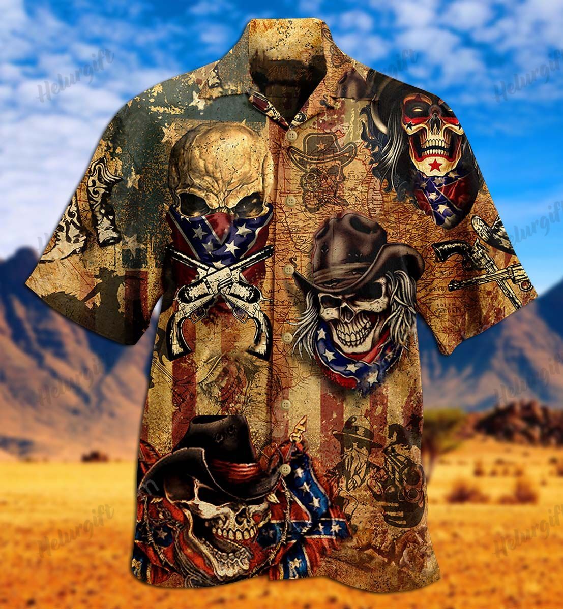 Skull Cowboy America Limited Hawaii Shirt Ha14013