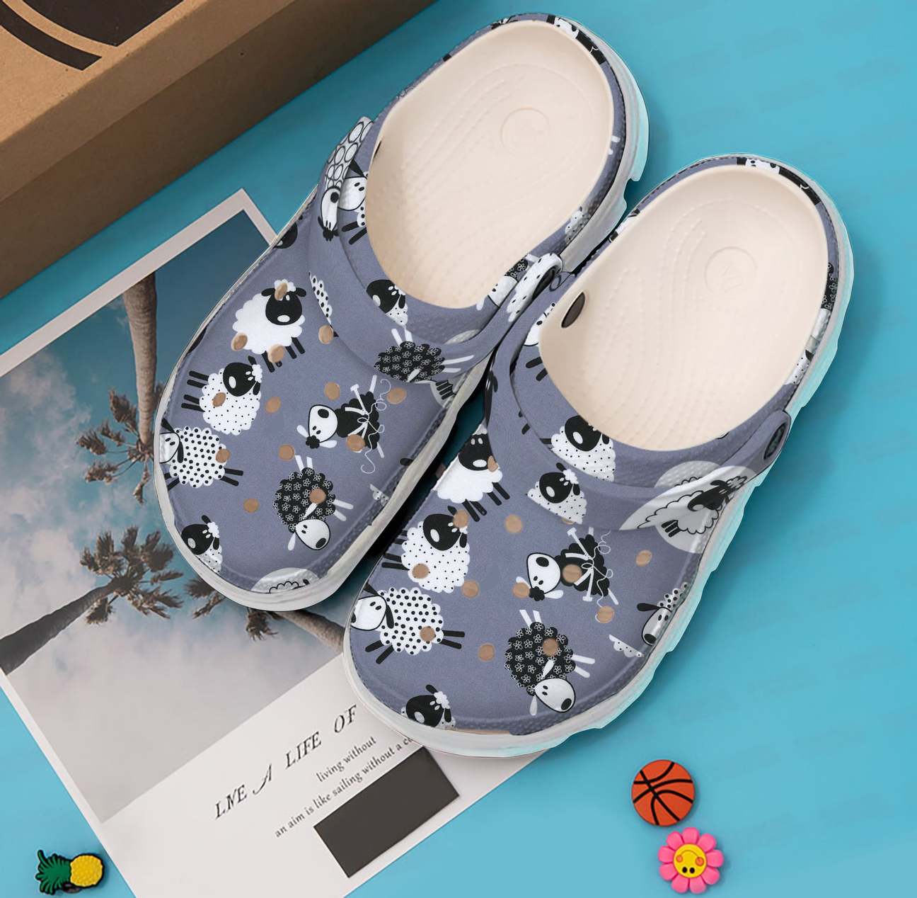 Sheep Personalized Clog, Custom Name, Text, Color, Number Fashion Style For Women, Men, Kid, Print 3D Knitting Sheep