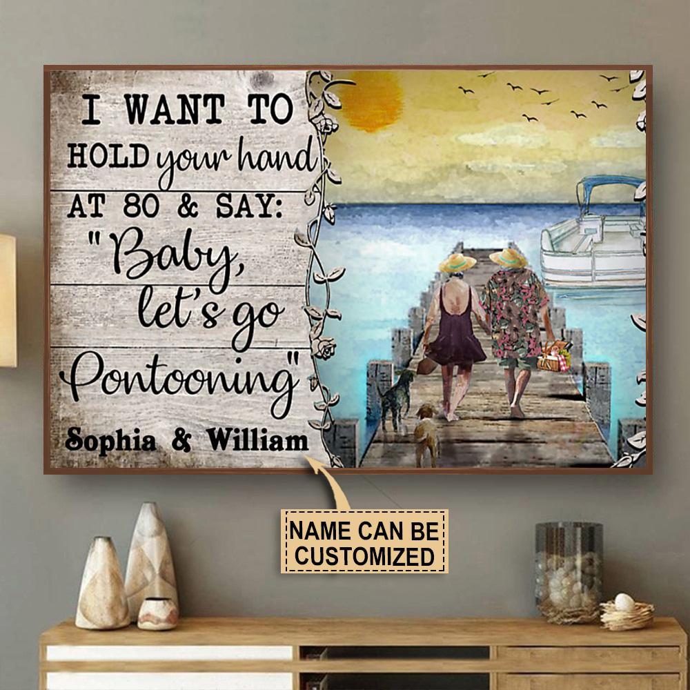 Aeticon Gifts Personalized Summer Pontoon I Want To Hold Canvas Mom Dad Gift Home Decor