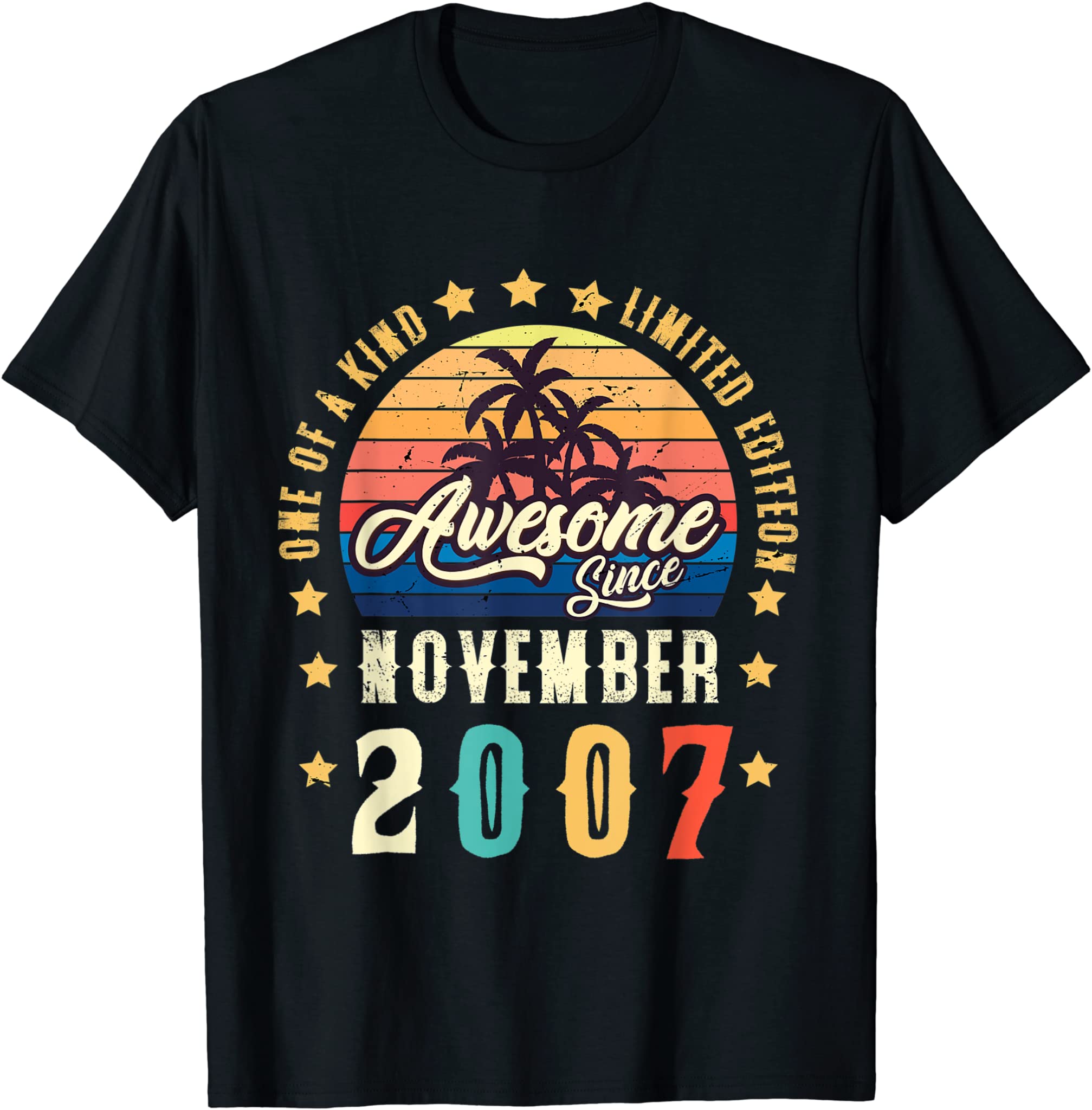 Awesome Since November 2007 Vintage 14Th Birthday T-Shirt