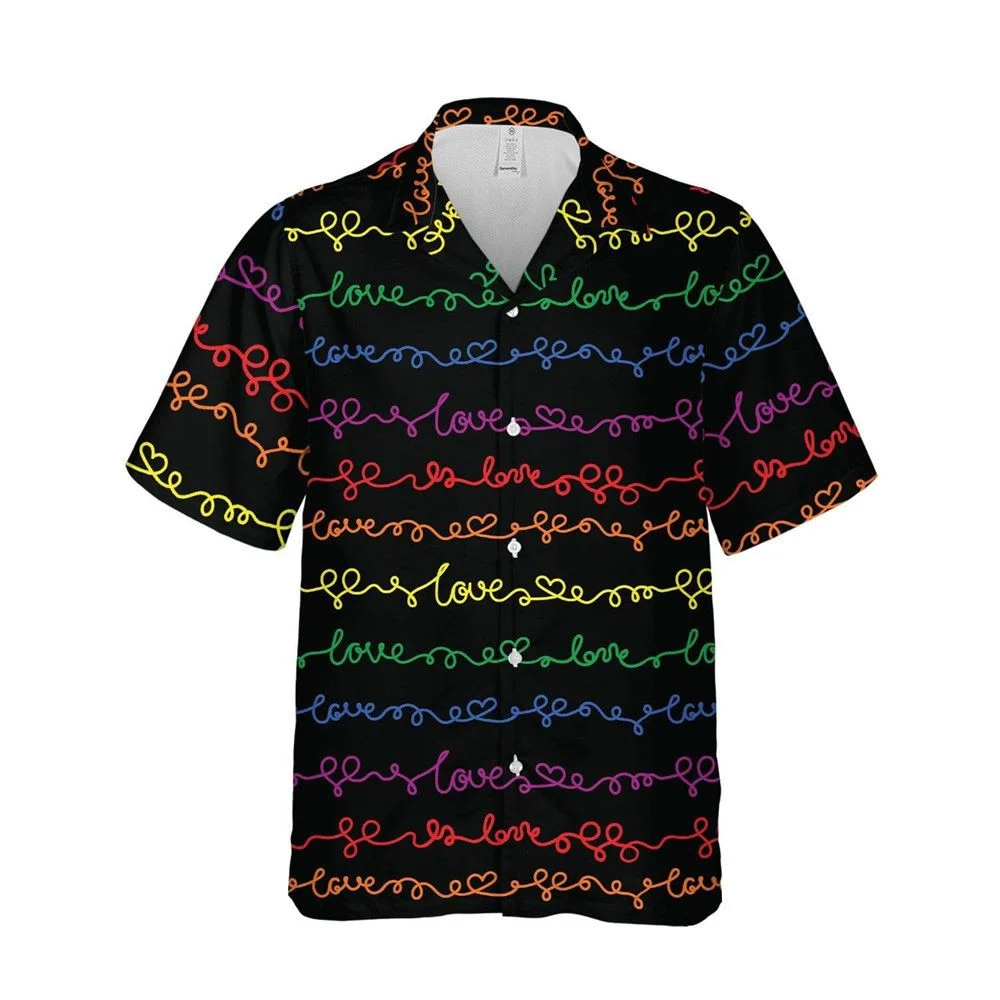 Beach Shirt Lgbt Gay Pride Love Pattern Unisex Hawaiian Aloha Lesbian Shirts Ha48959