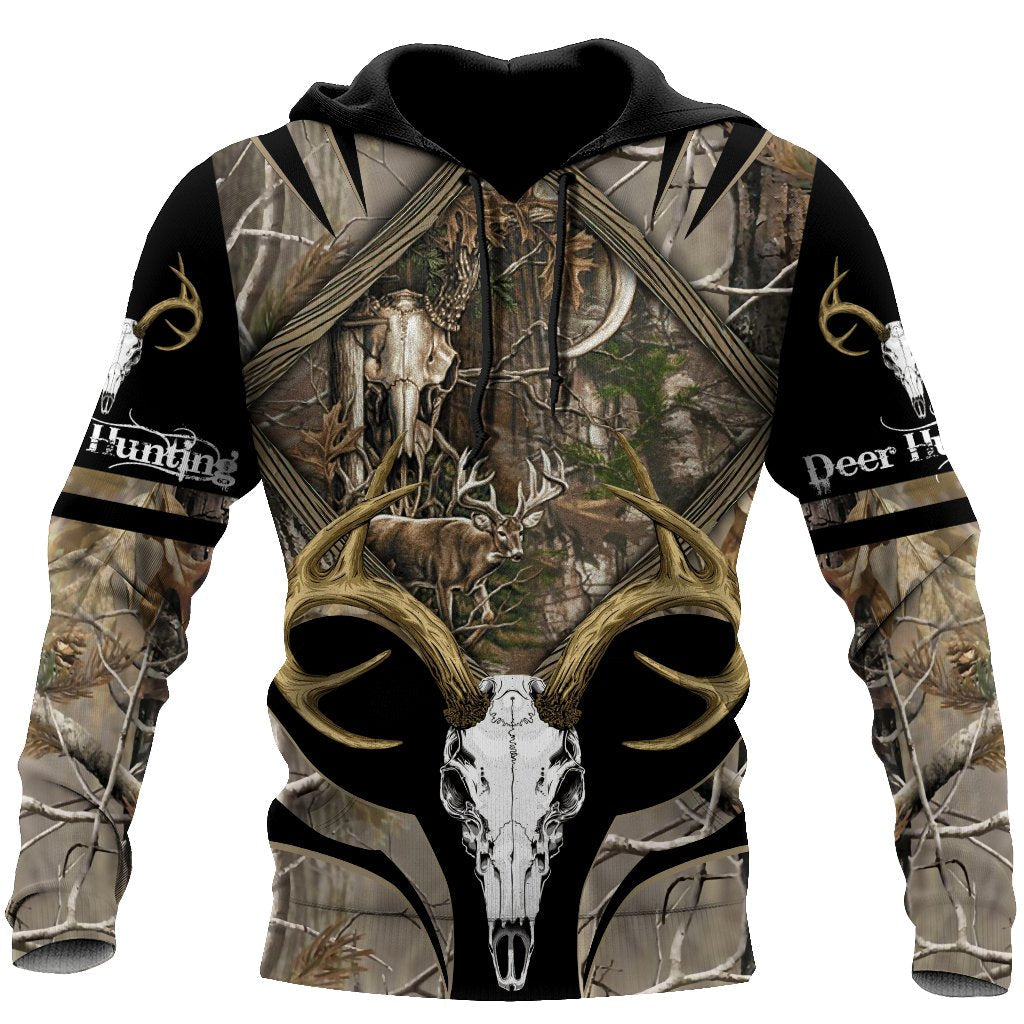 3D All Over Print Deer Hunting Hoodie Tn070804